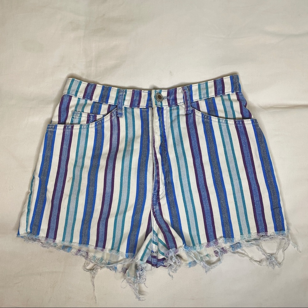 Action West *Vintage* Striped High Waisted Shorts